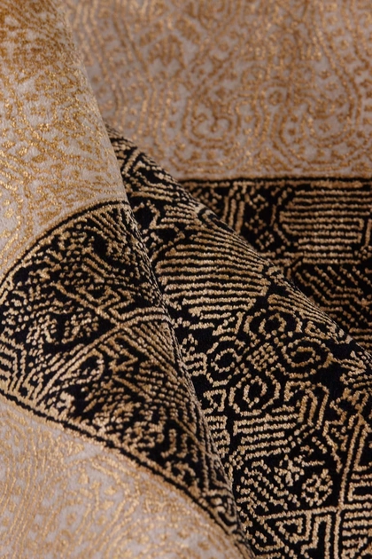 Ковер Индийский Бордер 523Black/Gold 160x160 см