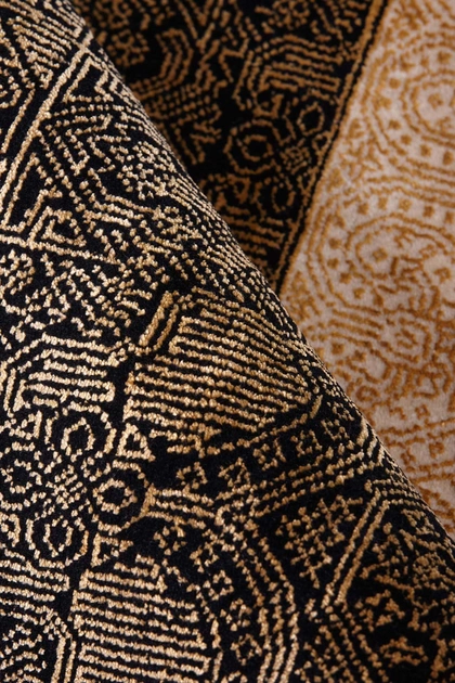 Ковер Индийский Бордер 523Black/Gold 160x160 см