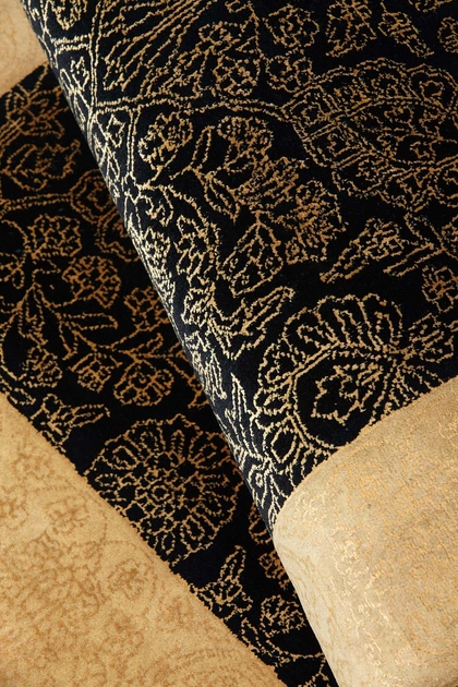 Ковер Индийский Rajput black/beige 94x156 см